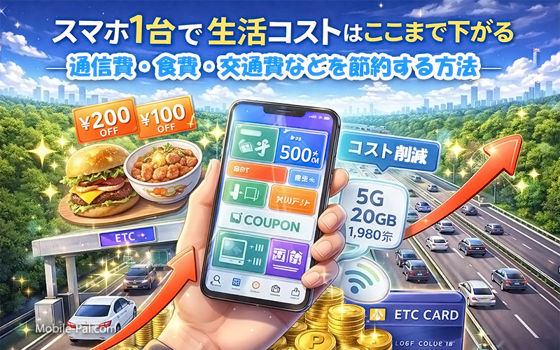 スマホ1台で生活コストはここまで下がる|通信費・食費・交通費をまとめて節約する方法